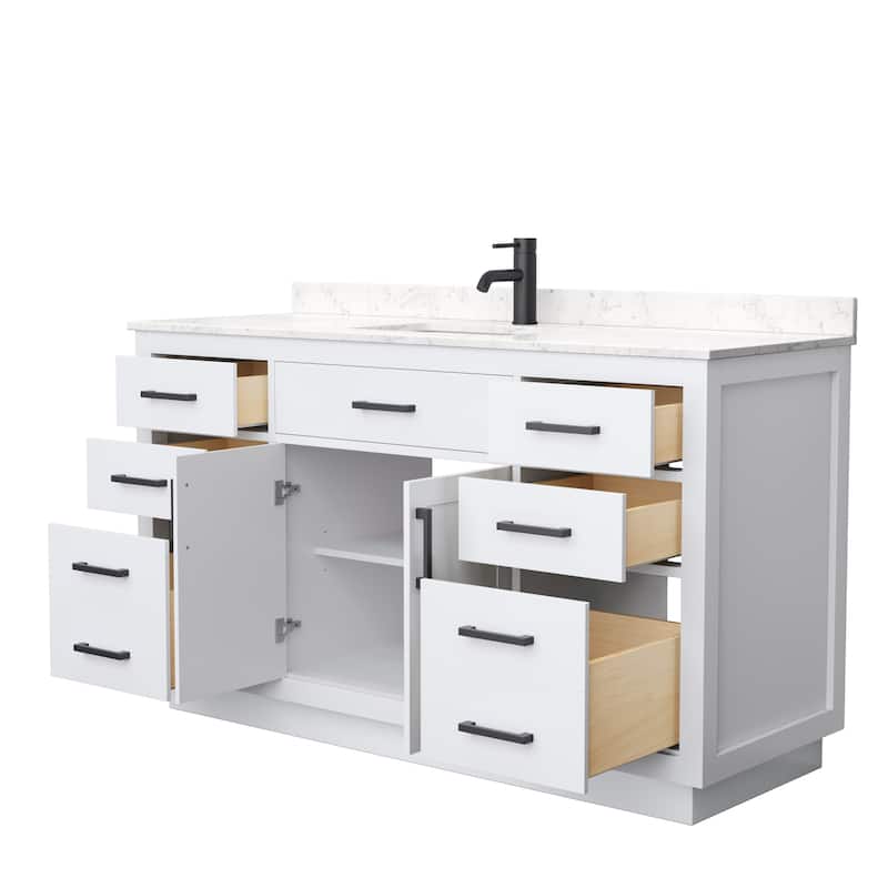 Beckett TK 60-inch Single Vanity, Cultured Marble Top