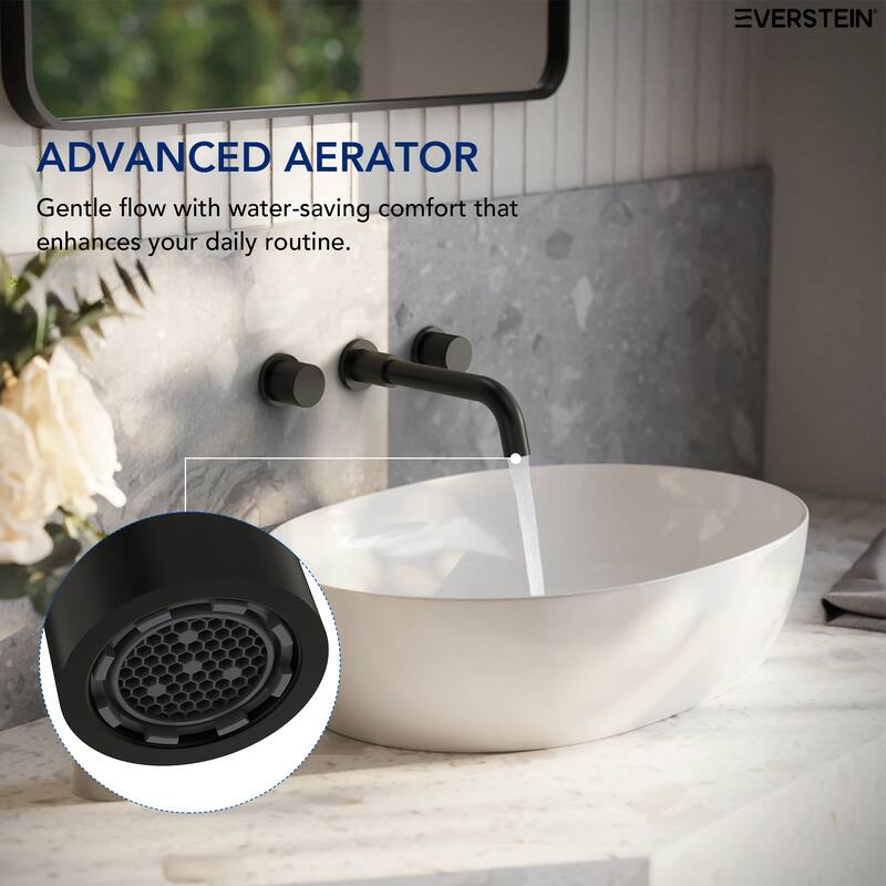 Wall Mount Stainless Steel Bathroom Sink Faucet 3 Hole 2 Handles Bathroom Faucet