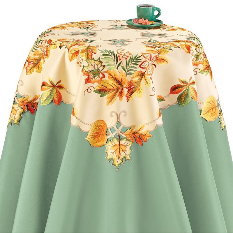 Lovely Leaves Embroidered Table Linens