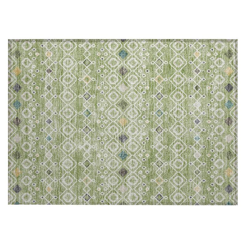 Machine Washable Indoor/ Outdoor Global Contempory Chantille Rug