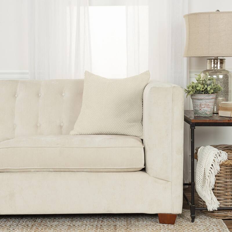 Solid Light Texture Pillow Cover - Natural