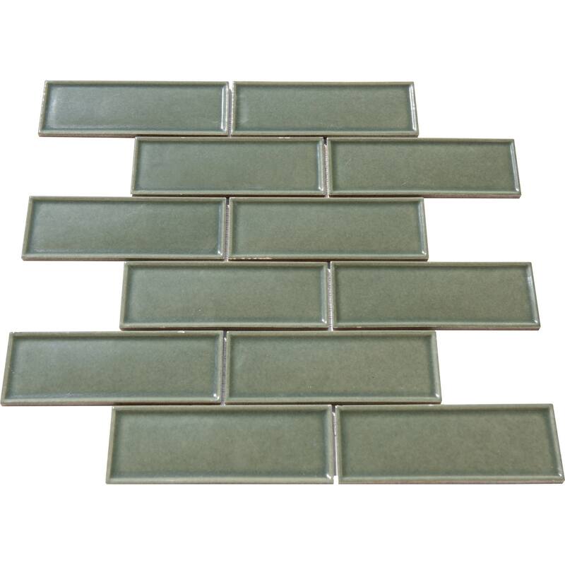 Century 2" x 6" Brick Porcelain Mosaic Tile