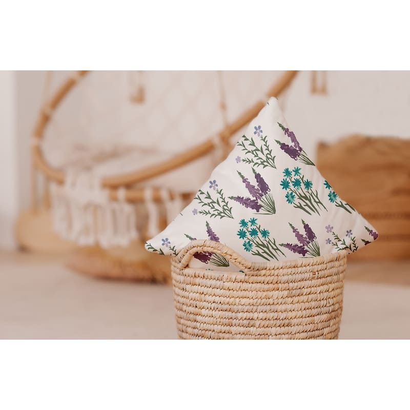 Flower Field Decorative Throw Pillow