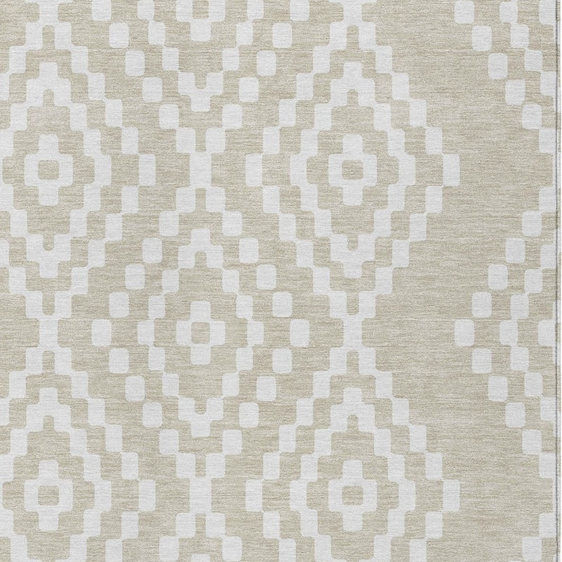 HomeRoots Geometric Transitional Rectangle Outdoor Rug