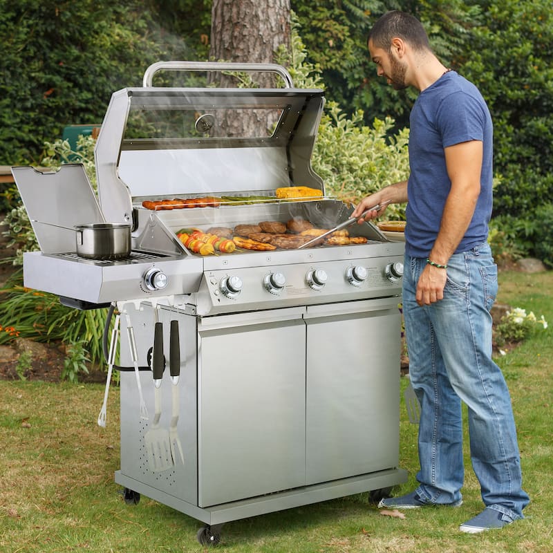Royal Gourmet Deluxe Stainless Steel 5-Burner Gas Grill