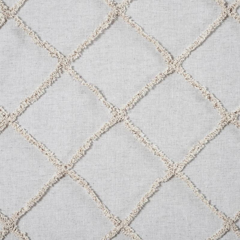 Frayed Lattice Oatmeal Panel Set of 2 84x40