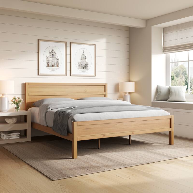 GDFStudio - Maddox Modern Wood Panel Bed with Slat System - King