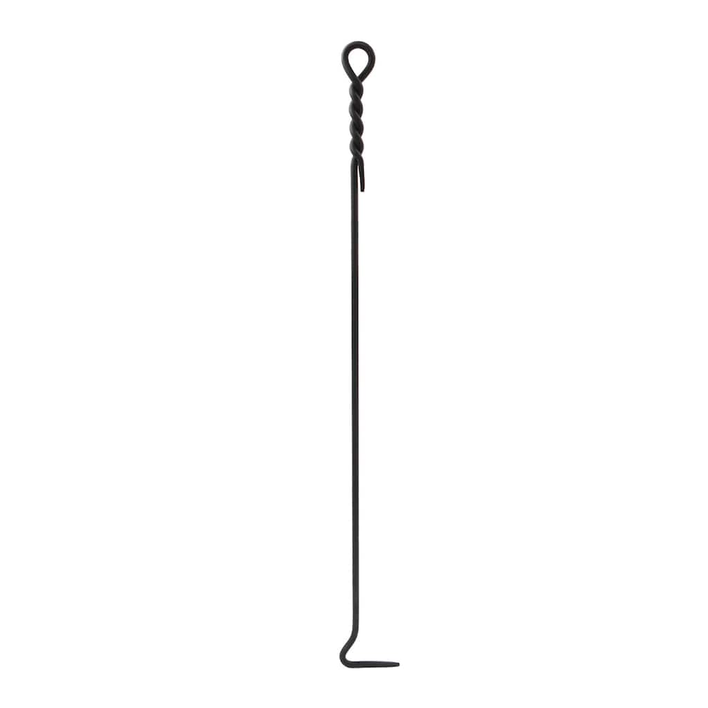 Achla Designs Extra Long Rope Design Fireplace Poker, 36 Inch Tall, Black