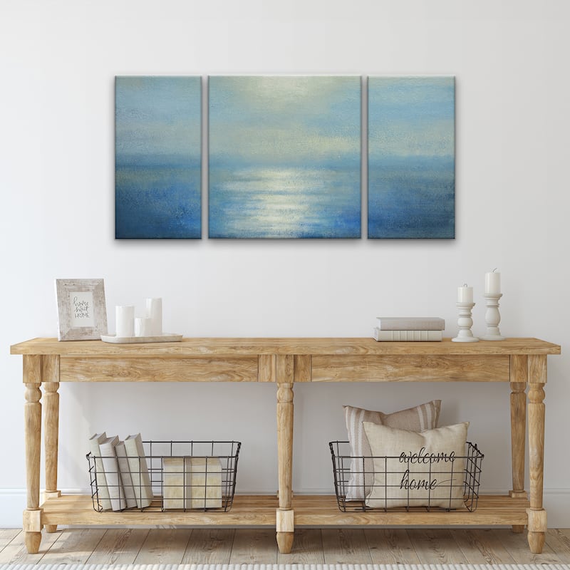 'Coastal Sunrise' 3 Piece Wrapped Canvas Wall Art Set by Norman Wyatt Jr.