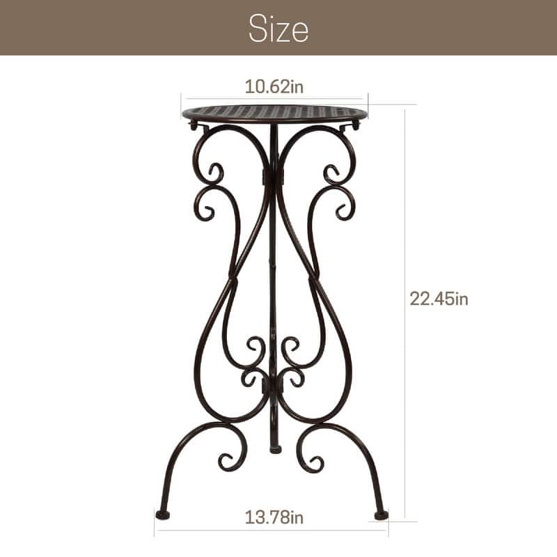 Metal Plant Stand Indoor Outdoor - 13.78 x 13.78x 22.5 inches