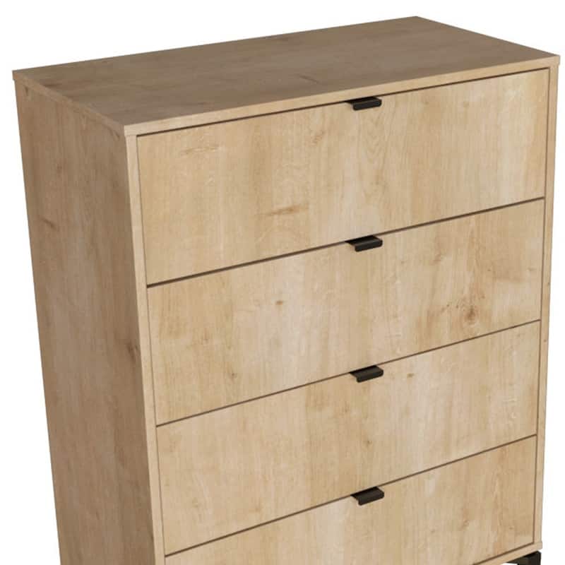 HomeRoots 30" Natural Four Drawer Dresser
