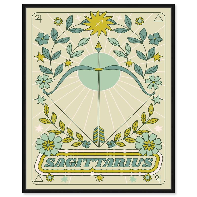Sagittarius Stars Card Canvas by Art Remedy - 36" x 45" - Black