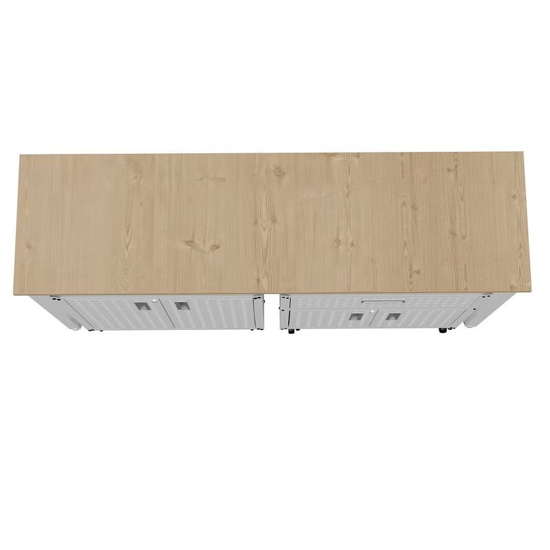 3-Piece Fortress Mobile Space-Saving Garage Cabinet and Worktable 2.0