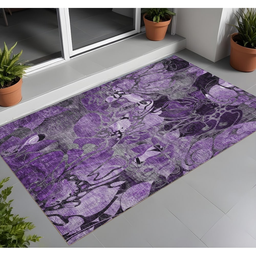 Malu Artistic Abstract Weather Resistant Timeless Fusion Outdoor Rug