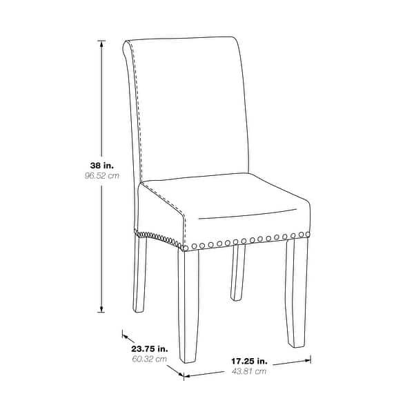 Copper Grove Five Bridge Eco Parsons Faux Leather Nailhead Chair On