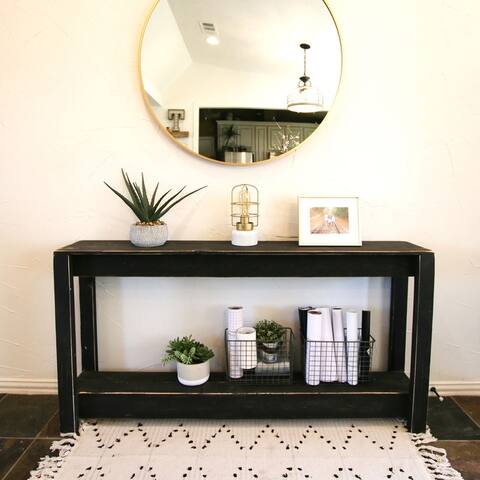 Rustic Farmhouse Handmade Reclaimed Wood Sofa Console Table