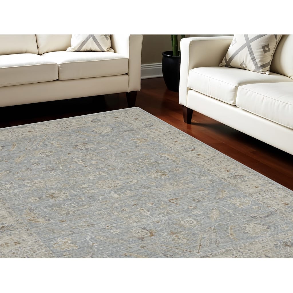 Power Loomed Floral Traditional Durable Area Rug - 92' X '63' X '0.5