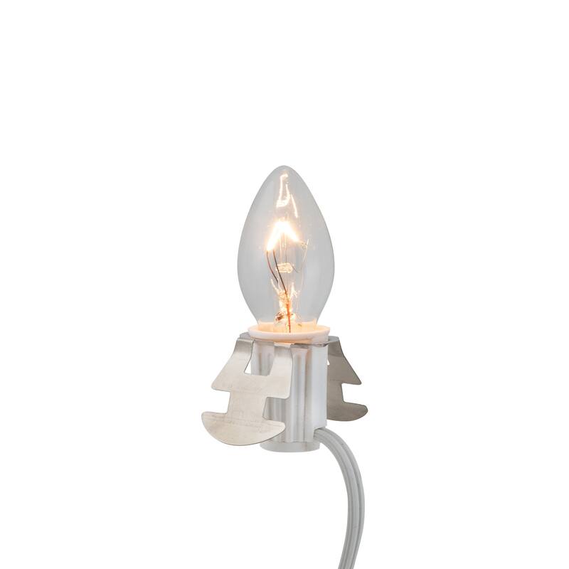 Christmas Village Replacement C7 Single Light Cord 6' White Wire - 72"