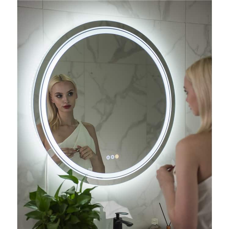 36" Bathroom Mirror with LED Light Circle Backlit Illuminated Anti-Fog - 36 Inches