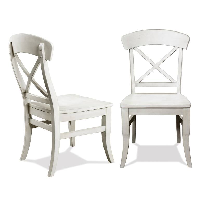 Modern 2 Piece Saddle Shaped Hollow Solid Wood Dining Chair with Cross Backrest for Dining Room, Kitchen, Living Room Bedroom