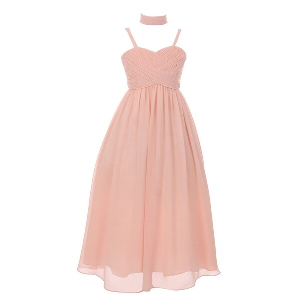 blush pink junior bridesmaid dresses