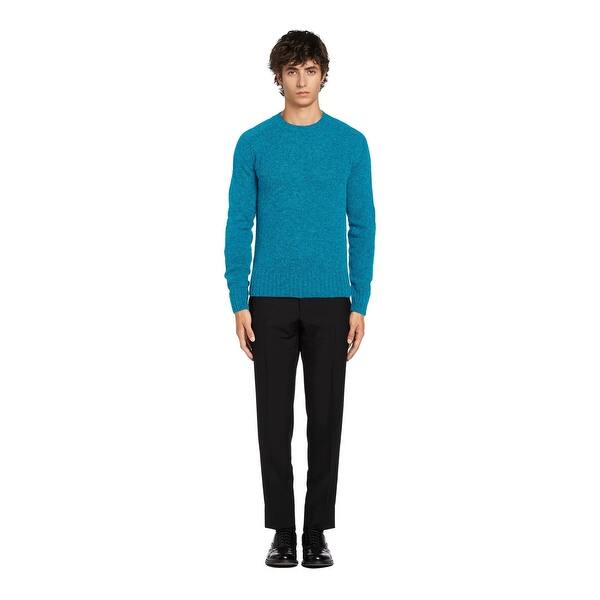 Shop Prada Men S Shetland Wool Sweater Teal Overstock 31094675