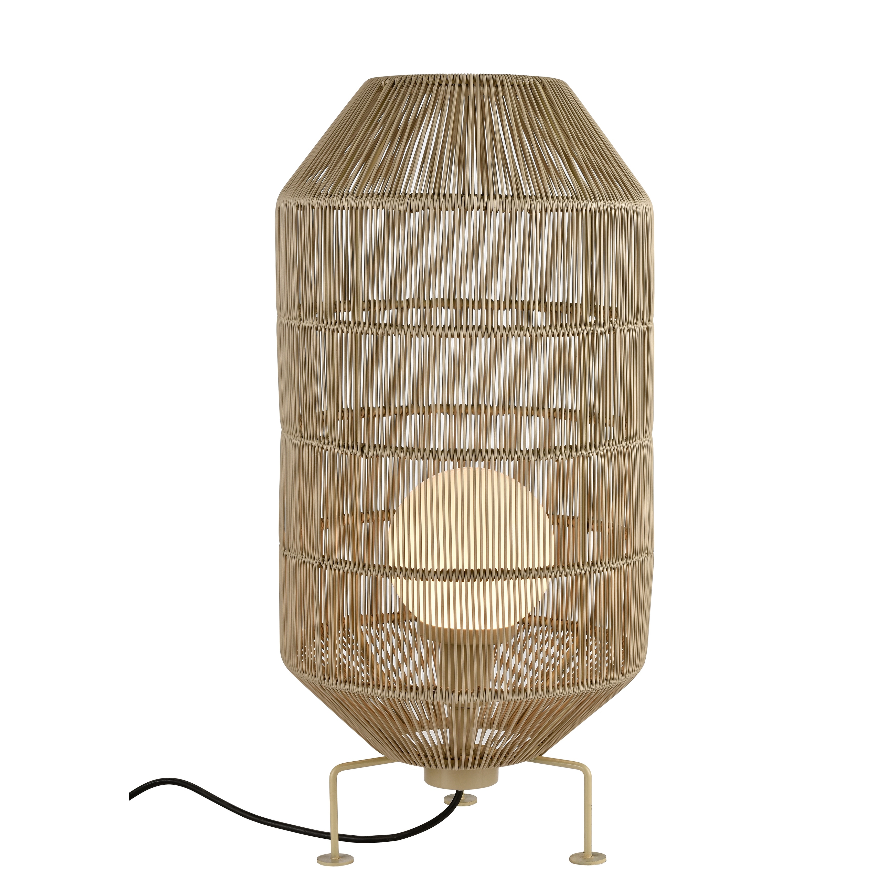 Elk Home Corsica Beige With Frosted Glass Shade 1 Light Floor Lamp