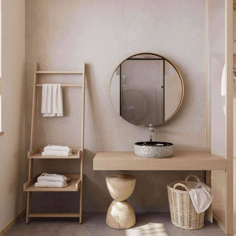 Recessed Black Metal Framed Medicine Cabinet with Mirror, Adjustable Shelves, Wall Mirror Storage for Bathroom