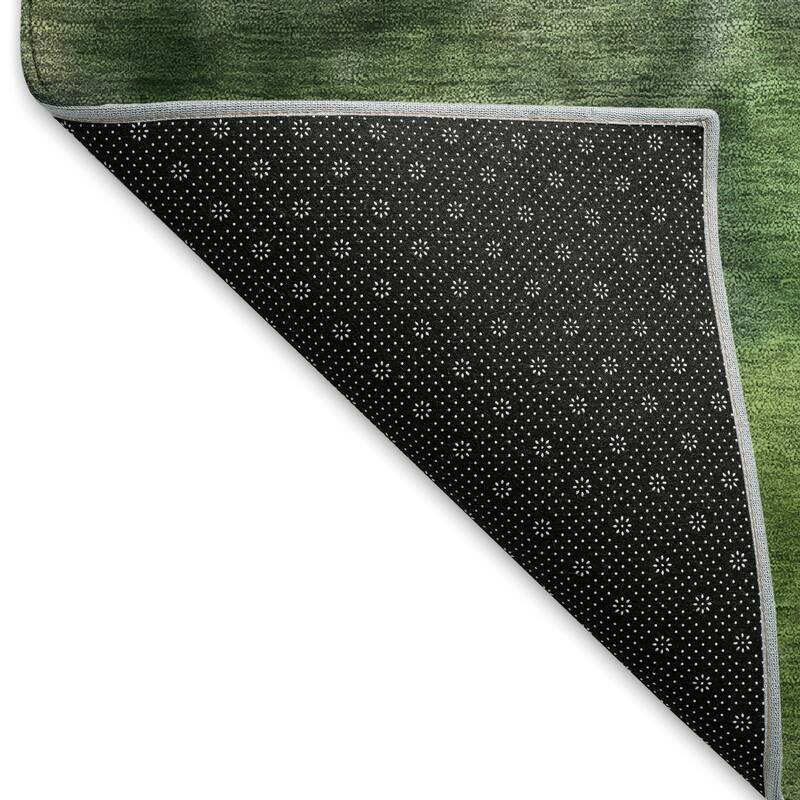 Machine Washable Indoor/ Outdoor Abstract Contemporary Chantille Rug
