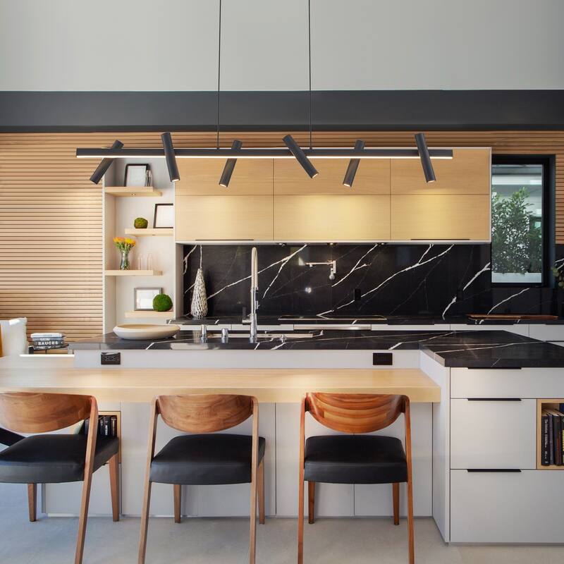 6 Light Modern Industrial LED Track Lighting Kit Industrial Adjustable Linear Spotlights - W47.24"