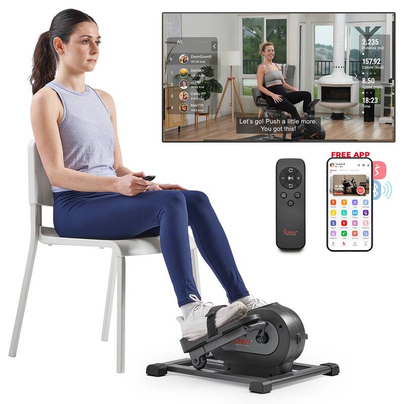 Sunny Health & Fitness Motorized Mini Elliptical- SF-E324028