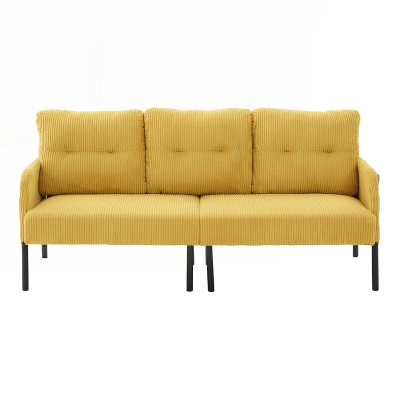 Oversized Loveseat, Modern & Plush Double-seater Sofa, Corduroy Upholstered Couch