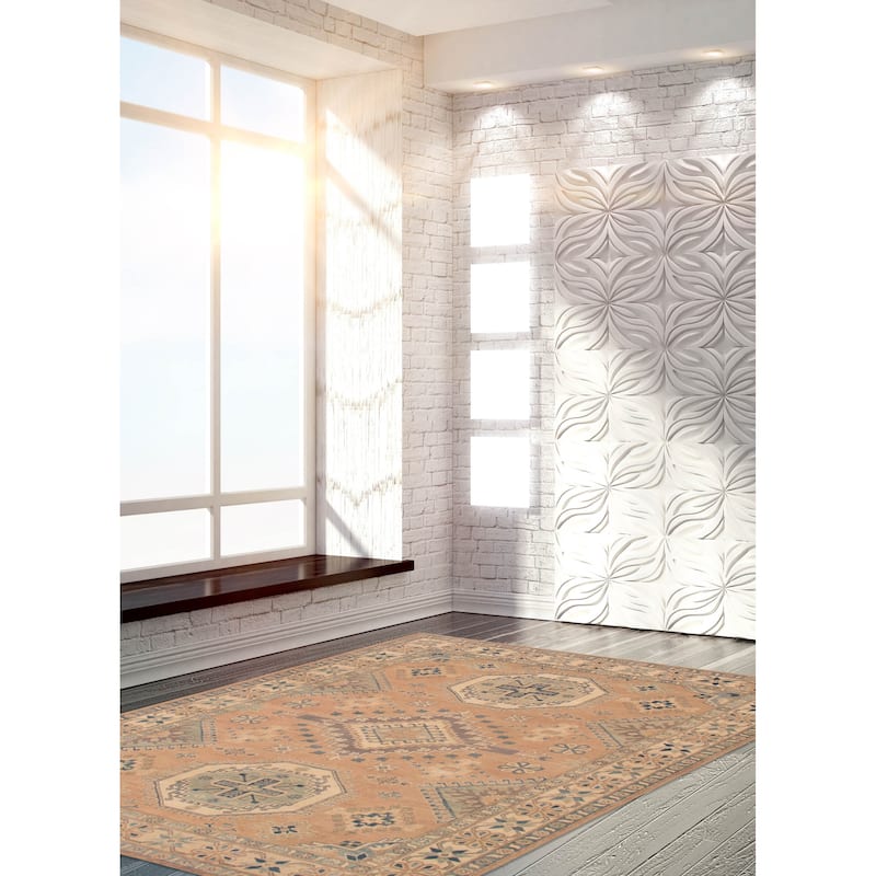 ECARPETGALLERY Hand-knotted Finest Ghazni Copper Wool Rug - 6'6 x 9'11