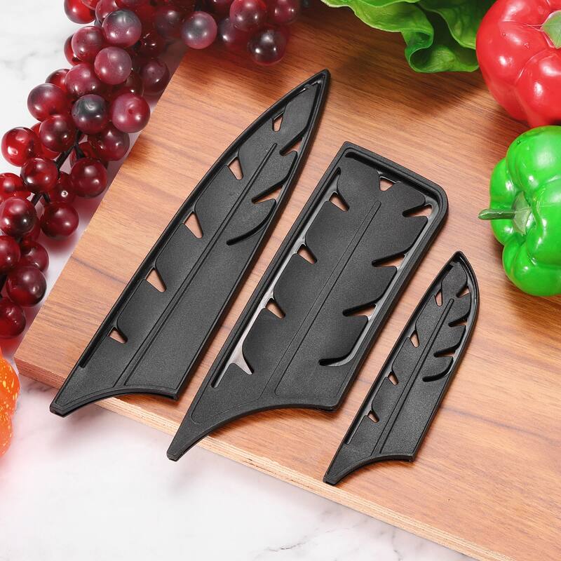 2Pcs Knife Cover Sleeves Knife Edge Guards Blade Protector for 8" Chef Knife - Black