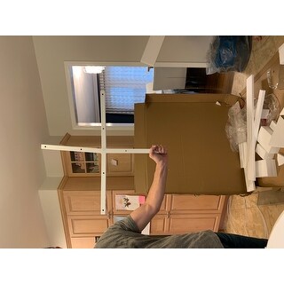 Lowry Mid-century Modern White Round Dining Table