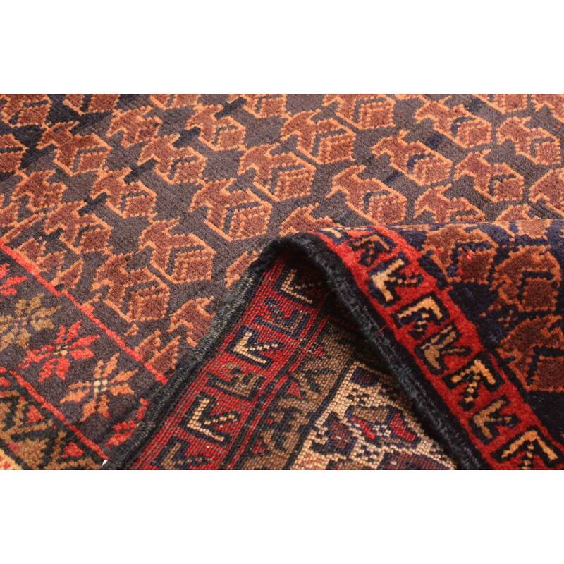 ECARPETGALLERY Hand-knotted Teimani Dark Navy Wool Rug - 2'11 x 4'2