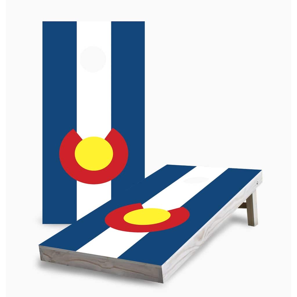 Colorado State Flag Cornhole Game (Choose Wraps or Boards)