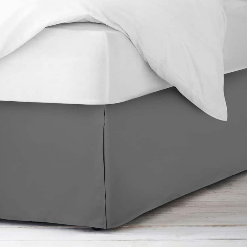 Nestl Pleated 14 inch Tailored Drop Bed Skirt - Soft Double Brushed Premium Microfiber Ruffle Bed Skirt