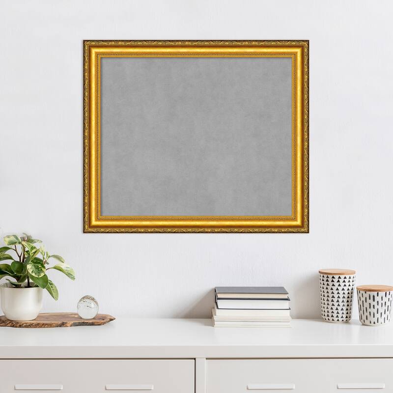 Amanti Art Colonial Embossed Gold Framed Magnetic Board