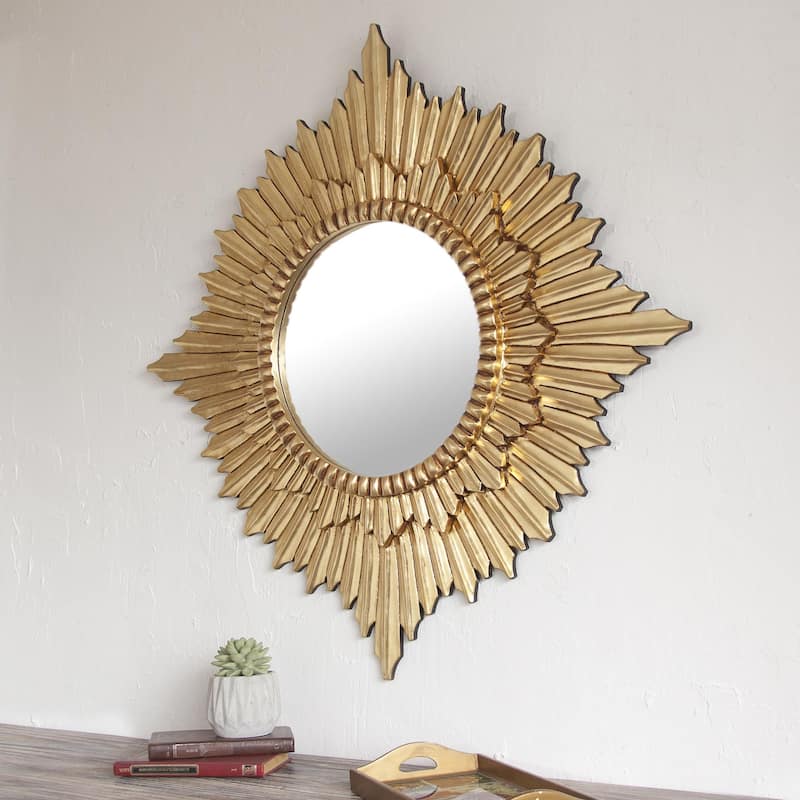 Handmade Radiant Sun Mohena mirror(Peru) - Gold