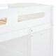 preview thumbnail 14 of 26, Twin Size Wood Loft Bed with Wardrobes, 4 Drawers and 4 Shelves