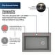preview thumbnail 54 of 86, Karran Drop-In Quartz 33 in. 1-Hole Single Bowl Kitchen Sink Kit