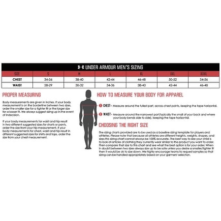 Under Armor Polo Size Chart