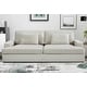 preview thumbnail 14 of 13, 94.49''W Velvet Square arms Oversized Sofa / twin-sized Sofa Bed
