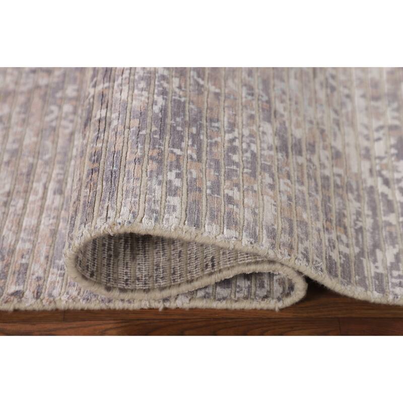 Modern / Abstract Accent Rug Handmade Wool Carpet - 2'7"x 4'9"