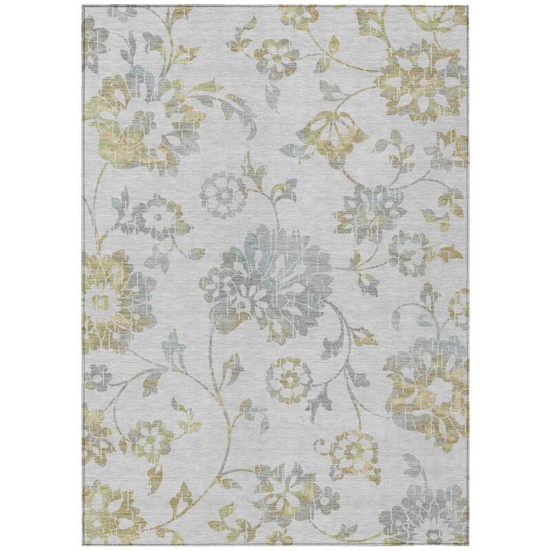 HomeRoots Floral Transitional Rectangle Outdoor Rug