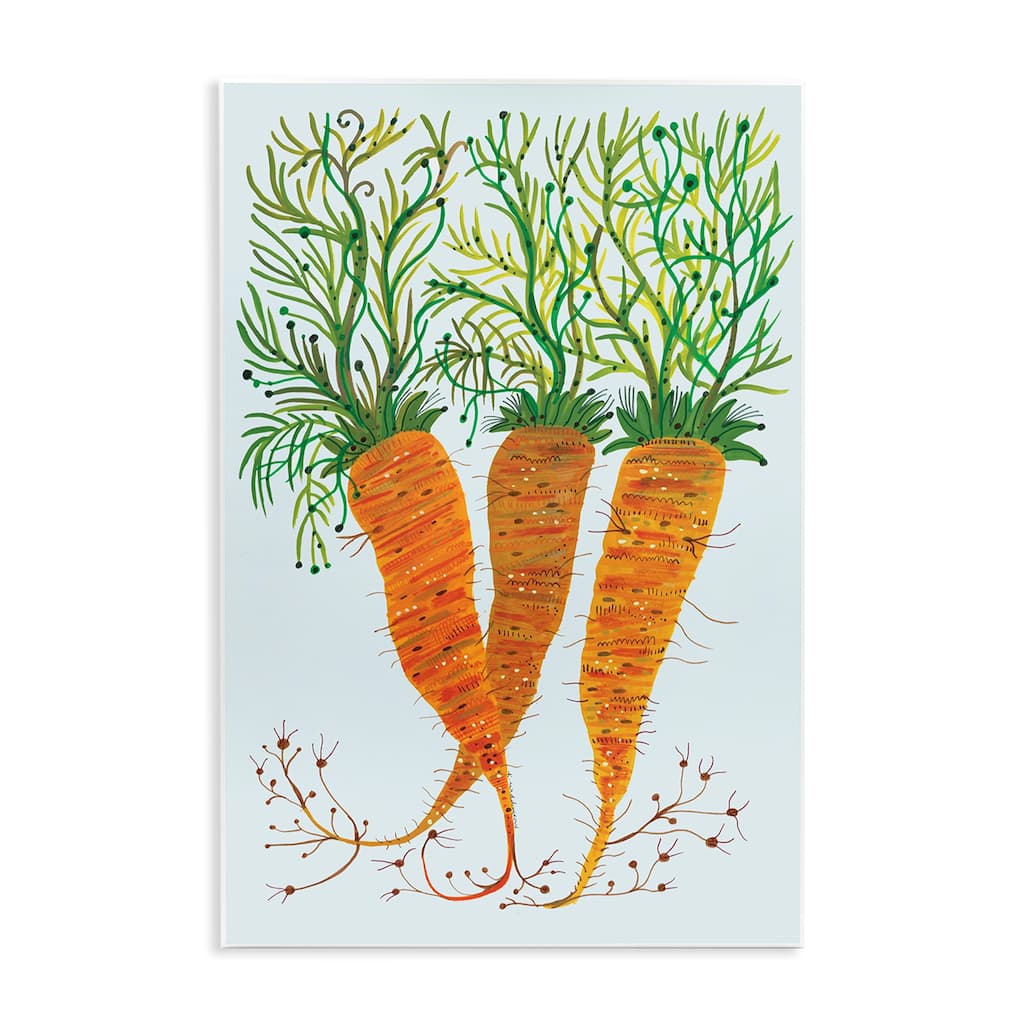 Stupell Whimsical Garden Carrots Wall Plaque Art Design By Kay Widdowson