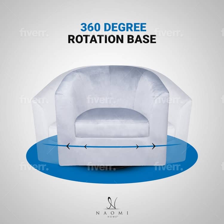 Swivel Barrel Chairs with Armrests – Accent Chairs for Living Room, Comfortable Bucket Chairs for Home