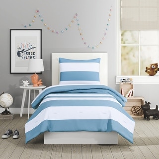 Urban Playground Lavelle Blue/White Reversible Comforter Set