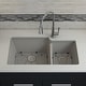 preview thumbnail 2 of 6, Lexicon Platinum Quartz 60/40 Double Bowl Kitchen Sink